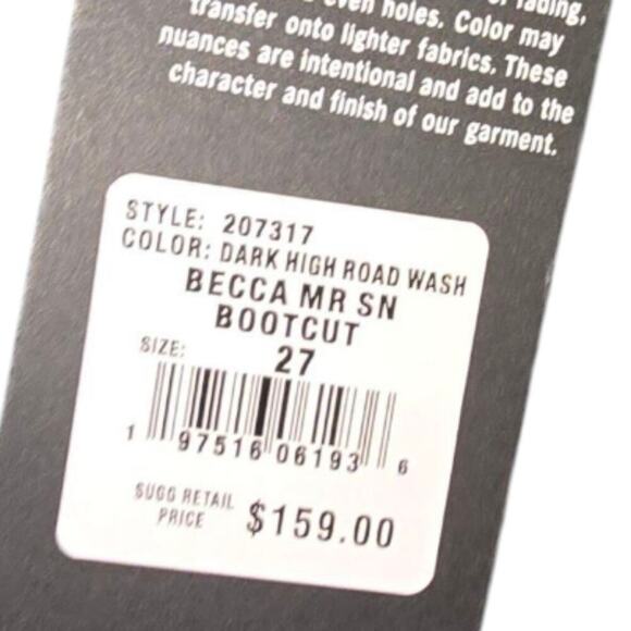 True‎ Religion Becca Mid Rise Bootcut Women's Dark Wash Blue Jeans Size 27 New - Picture 9 of 15